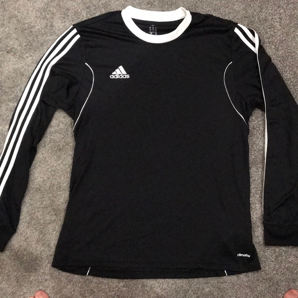 Adidas black soccer jersey